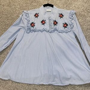 fun embroidered top!